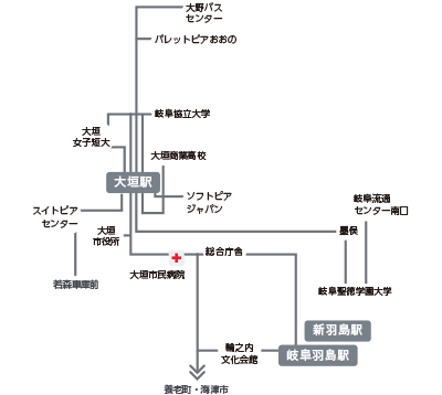 西濃　名阪近鉄バス　対象路線図　交通広告　大垣　サイネージ