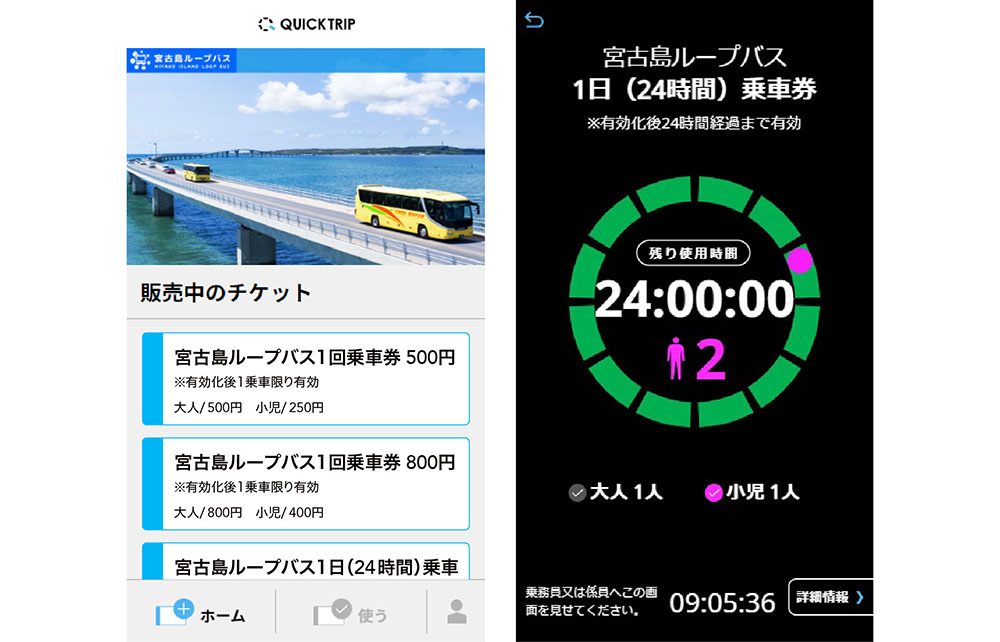 WEBAPP モバイルチケット 宮古島ループバスチケット乗車券