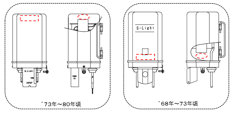 二次電圧：15,12,9kV機種80~85年、86年コンデンサの位置